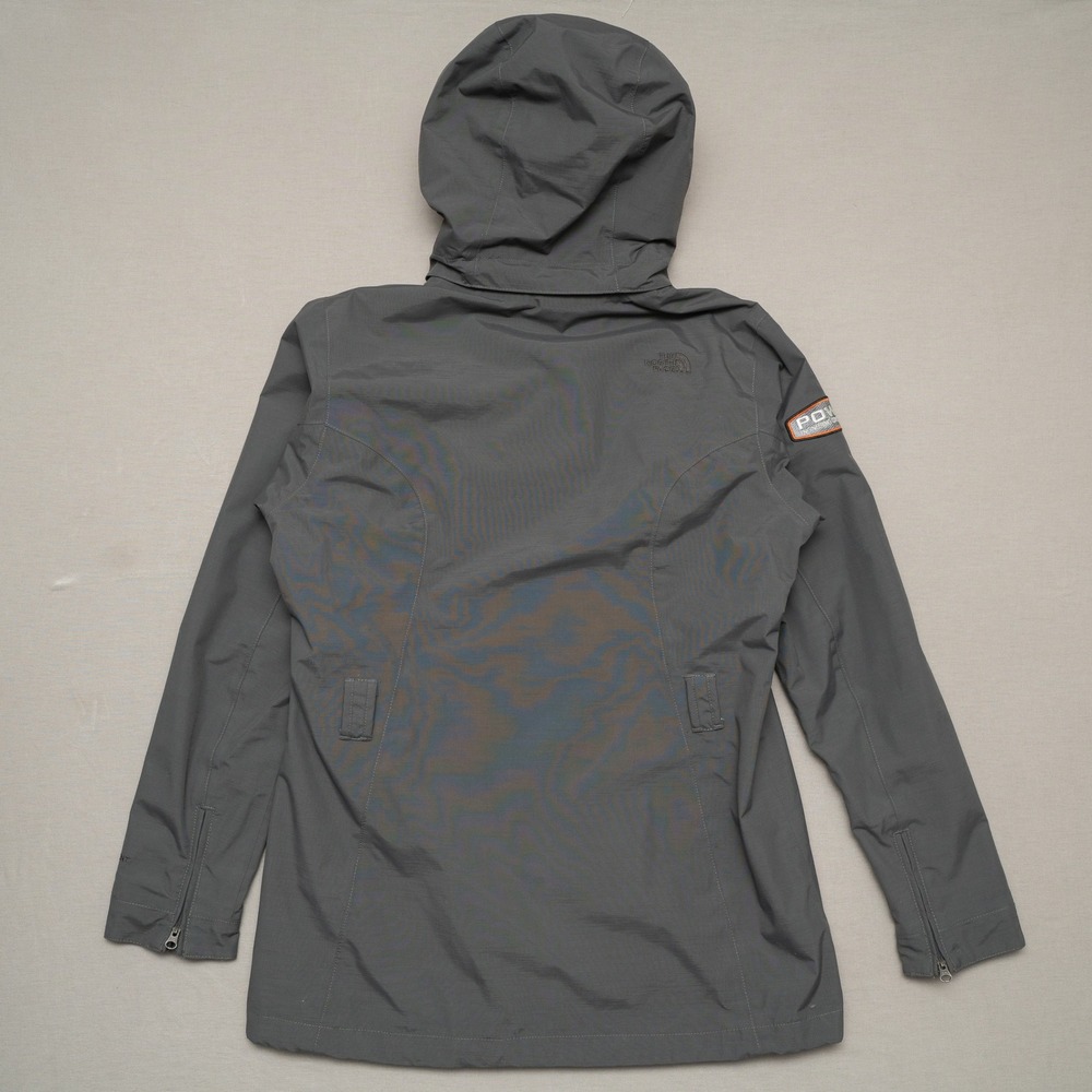 The North Face Jacket Womens M Gray Hooded Belted HyVent Waterproof Coat CX65 - Picture 2 of 11
